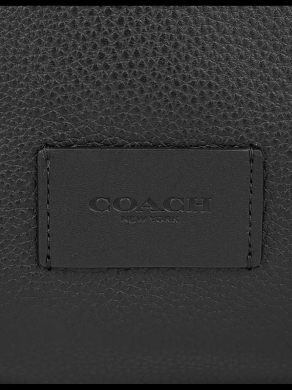 Coach Tote Pebble Leather Black NWT